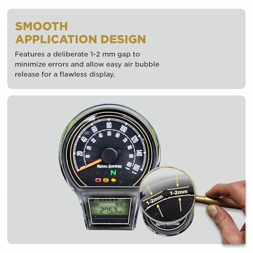 Image of Spartan Shield [2 PACK] Screen Protector For ROYAL ENFIELD CLASSIC 350 [with Tripper Navigation Screen] - 4 inch Instrument Cluster Guard || Anti Scratch | Water Resistant | HD Clarity || Classic350 TFT Display Bike Accessory 2025+ [Not Tempered Glass]