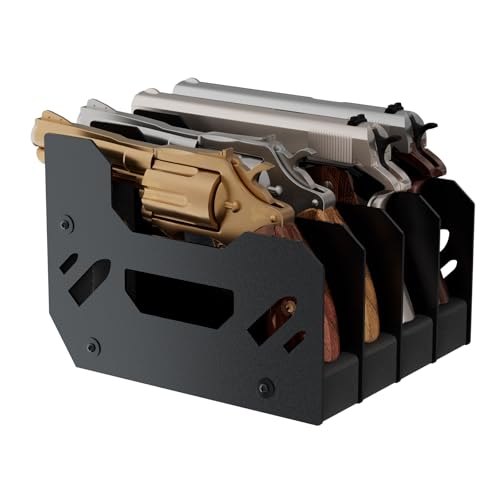 Airjam Foam Pistol Rack for Gun Safe[UPGARDE], 4X Gun Rack for Pistol Holder for Cabinet, Storage, Handgun Stand Organizer Accessories with Gun Slots, Gun Stand Fit Most Pistols, Black