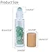 10ml Roll On Bottle For Essential Oils,10 Pack Clear Glass Roller Bottles With Natural Crystal Gemstone Roller Balls Top,Bamboo Lid,Thick Glass Essential Oil Bottles-Healing Crystal Chips Inside