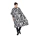 Betty Dain Vintage Barber Cutting Cape, Black Print