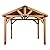 Backyard Discovery Arlington 12x12 All Cedar Gazebo, Walnut, Insulated Steel Roof, Water Resistant, Wind Resistant up to 100 MPH, Withstand 7,886 lbs of Snow