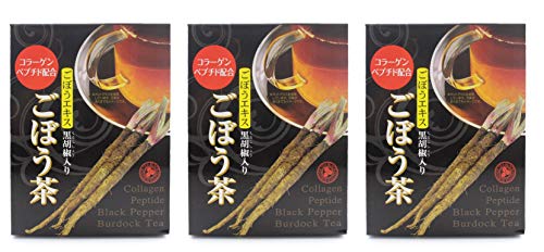 ニホンサンミ コラーゲンペプチド配合 黒胡椒入りごぼう茶 MT-GOBOUCYA×3箱