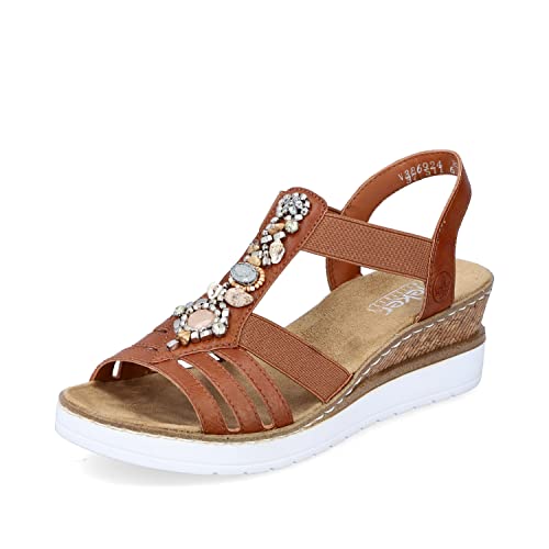 Preisvergleich Produktbild Rieker Damen Sandaletten V3869, Frauen Sandalen,offene,schuhe,strandschuhe,s... (24),39 EU / 6 UK