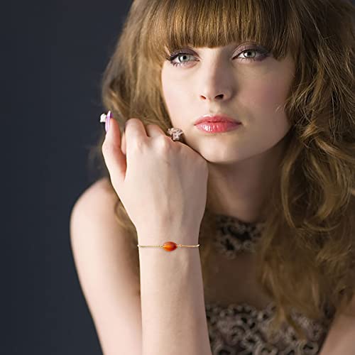 Raw Carnelian Bracelet, Adjustable Bracelet, Crystal, Gold Adjustable Bracelet2