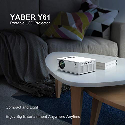 YABER Y61 WiFi Mini Projector 5500 Lux Full HD 1080P and 200" Supported, Portable Wireless Mirroring Projector for iOS/Android/TV Stick/PS4/PC Home & Outdoor - Thumbnail 6