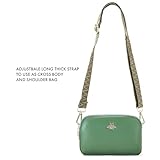 Woodland Leathers Genuine Leather Ladies Cross Body Bag, Shoulder Bag With Adjustable Wide Strap, Chain And Wrest Band, Italian Designed Multipurpose Shoulder & Crossbody Bags For Women (Green) - Image 6