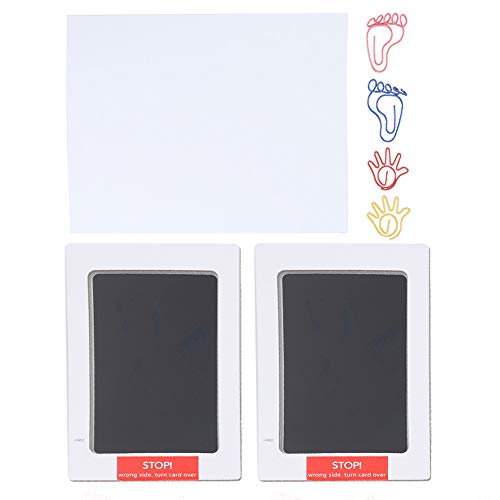 muxiao Almofada de tinta Clean Touch para impressões de mãos e pegadas do bebê – Carimbo de mão e pé