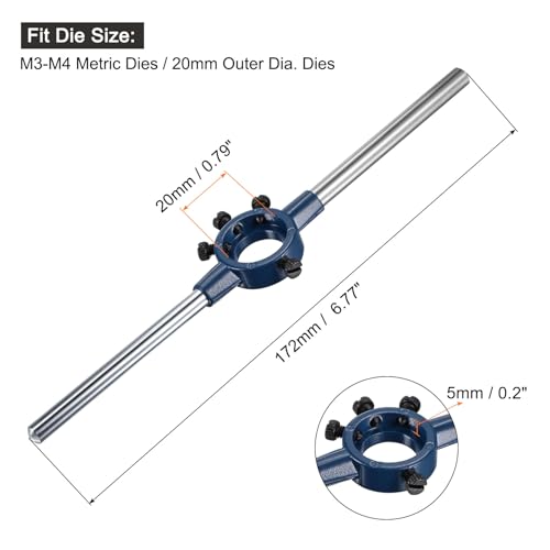 Support de poignée de filetage réglable 20 mm uxcell M3-M4