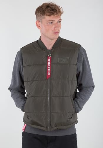 Alpha Industries Puffer Vest LW Weste für Herren Dark Olive – Ansicht 4