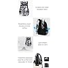 JiaYou Men Teens Middle School Graffiti Backpack High School Laptop Daypack College Bag(Blue,45 Liters)