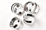 King Arthur Baking Company English Muffin Rings, Round, Stainless Steel, Set of 12