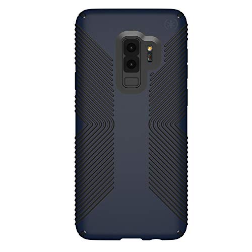 Speck Samsung Galaxy S9+ Presidio Grip Case, 10-Foot Drop Protected Phone Case with Scratch-Resistant Finish and Protective No-Slip Grip, Eclipse Blue/Carbon Black