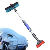 Pala de nieve portátil, cepillo giratorio de 360°, raspador de hielo para vehículos, para ventana, parabrisas, entrada, coche, camión, SUV, RV