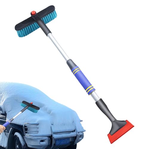 Patifirst Pala de Nieve para Entrada, Cepillo Pala Giratorio 360° para Escarcha, Rascador Para Eliminar Hielo De Vehículo, para Coche Vehículo SUV Autocaravana Camping Ventanilla Parabrisas de Entrada