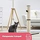 Kerbl Pet Kratzsäule Opal Maxi, Kratzbaum, grau, Natursisal, 38x38x78cm, kleine bis normalgroße Katzen, mit Sisalseil, zur Krallenpflege, Plüschball
