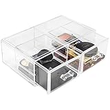 Sorbus Acrylic Cosmetics Makeup and Jewelry Storage Case Display Sets –Interlocking Drawers to Create Your Own Specially Designed Makeup Counter –Stackable and Interchangeable
