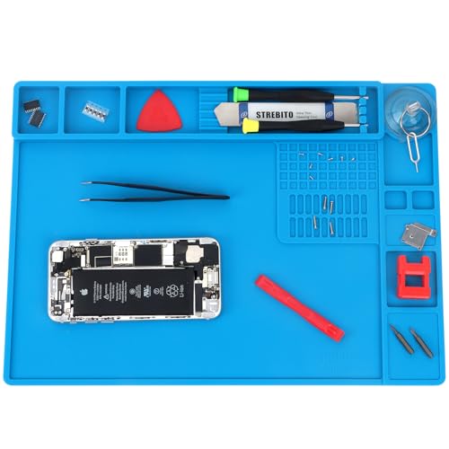 STREBITO Soldering Mat Electronics Repair Mat, Silicone Work Mat Heat Resistant 932&deg;F, Magnetic Mat...
