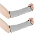 Produktbild Lahviuu Schnittfeste Ärmel,1 Paar Ärmelschoner mit Daumenloch,Hitzebeständiger Ärmelschutz Schnittfest Armstulpen Unterarmschutz Arm Sleeve Schnittschutz Armschutz Protektor,für Garten Küche,Grau