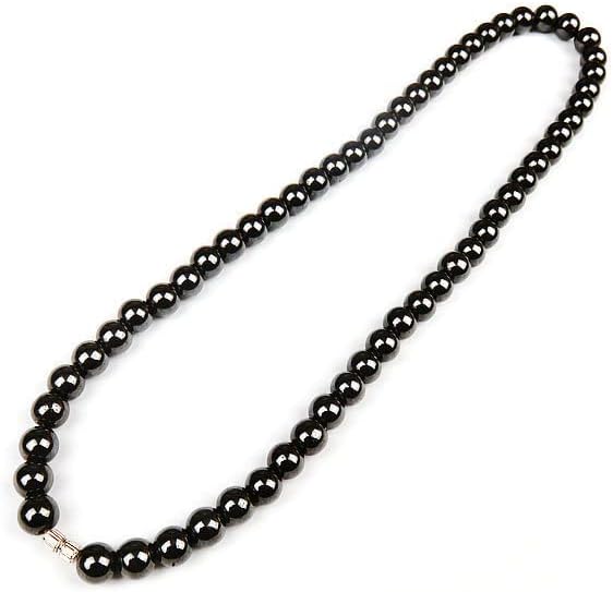 Miniatura 2 de SUKKCCNO Cadena magnética de hematita redonda suelta para hombre, 4519.7 in para hombres, piedras preciosas naturales de 0.230.390.470.470.47