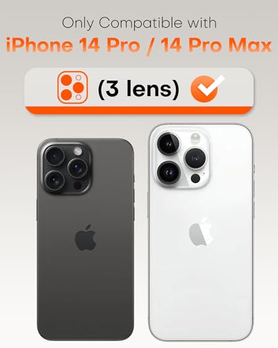 Image of TOCOL for iPhone 14 Pro Max Camera Lens Protector /iPhone 14 Pro Camera Lens Protector Tempered Glass HD Individual Scratch Resistant Cover Accessories Case Friendly 2 Pack(Alpine Green)
