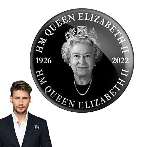 Queen Elizabeth II Pin-Abzeichen | 2022 Queen's Platinum Jubilee Merchandise Brosche | Königin gedenken personalisierte Abzeichen | Vintage Brosche Queen Memento Dekorationen für Parade Trauer