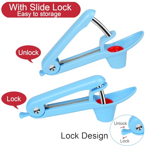 Cherry Pitter Tool,Cherry Pitter Cherry Stone Remover Tool for Making Cherry Jam Cherries Corer Pitter Tool，Cherry Pitter Olive Pitter with Space-Saving Lock Design,Cherry & Olive Pitter (Blue) by Axpsw - Used condition - Image 5