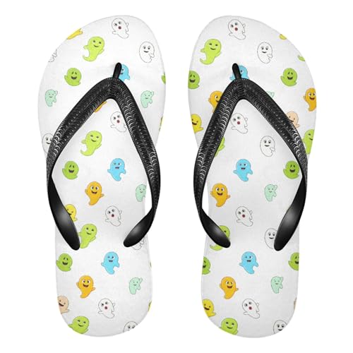 Burbuja Cartoon Boo Flip Flops for Women Men, Soft Thong Sandals Rubber Slippers for Pool Beach Essentials