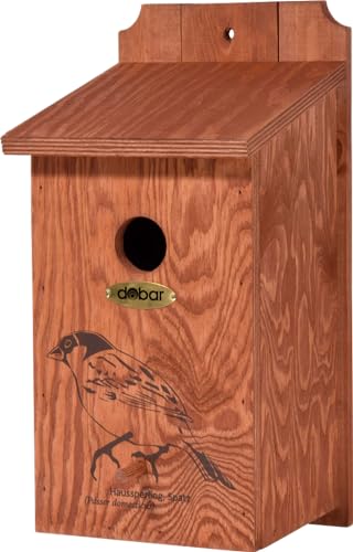 Abri oiseaux sauvages Green Label contre prédateurs nichoir en bois marron