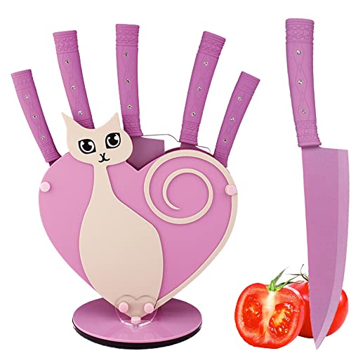 Complete Your Kitchen with a Stylish Purple Knife Set and Block