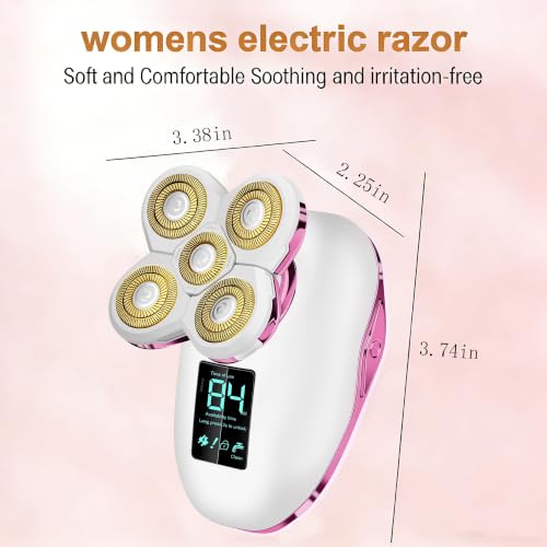Image of Electric Razors for Women- Waterproof & Travel Lock for 5D Rotary Shaver