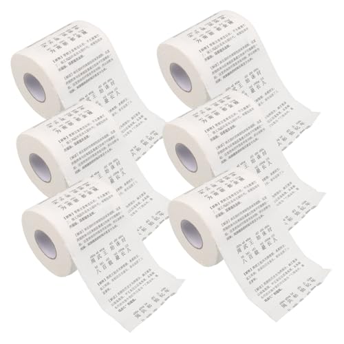 SOPOTUTU 6 Rollos Papel de Cocina Decorativo con Estampado Original de Pulpa de Madera Toallas de Mano Suaves y Resistentes para Hogar Oficina Restaurante y Hotel