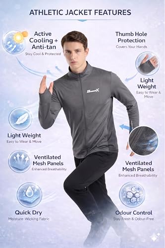 Image of FUNKY MONKEY UV ArmourX UV Protection Sunscreen with Mesh Ventilation Jacket | Anti-Tan Cooling Jacket | Lightweight Quick Dry Summer