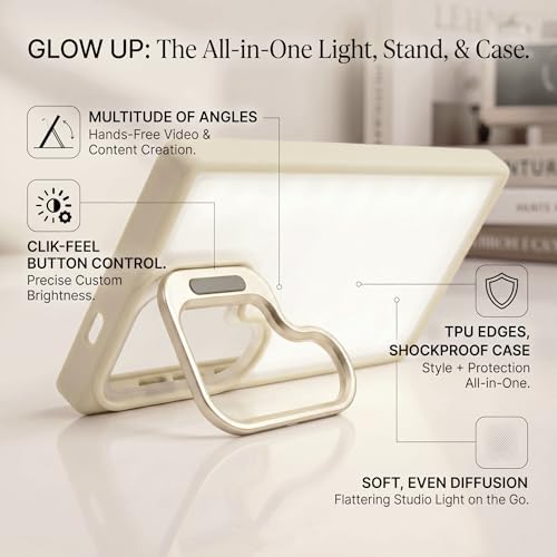 Image of amazon basics Frosted Matte Case for Samsung Galaxy S25 Ultra 5G | Built-in Flip-Out Camera Lens Stand | Translucent Back with Contrast White Bumper | Shockproof Protective Cover