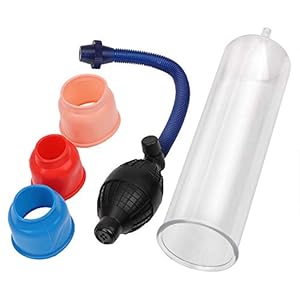 NOPNOG Transparante vacuümpomp voor mannen – penisvergrootpomp met 3 penishoezen – mannelijke masturbator – ABS en siliconen