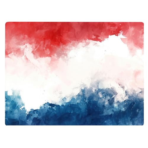 Red White and Blue Patriotic American Flag Marble Kitchen Glass Cutting Board Ocean Decorative Gift Marbled Granite Stone Rock Gift