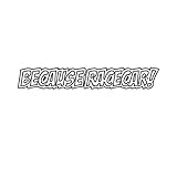 Because Racecar Sticker Die Cut Decal JDM 5' Bumper Locker Laptop Window - Sticks to Any Surface
