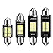 Festone-31mm / 36mm / 39MM / 41mm C5W C10W Lampadine a LED Canbus 3030 6-SMD nessun errore luci di lettura a cupola per carte interne dell'auto 12V / 24V 3W lampada automatica (bianco, 41MM)…