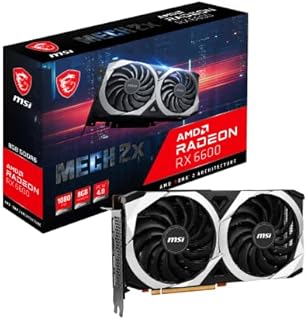MSI Gaming AMD Radeon RX 6600 128-bit 8GB GDDR6 DP/HDMI Dual Torx Fans FreeSync DirectX 12 VR Ready Graphics Card (RX 6600 MECH 2X 8G)