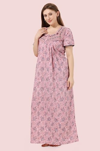 Image of Soulemo Women's Pure Cotton Floor Length Nighty 1690