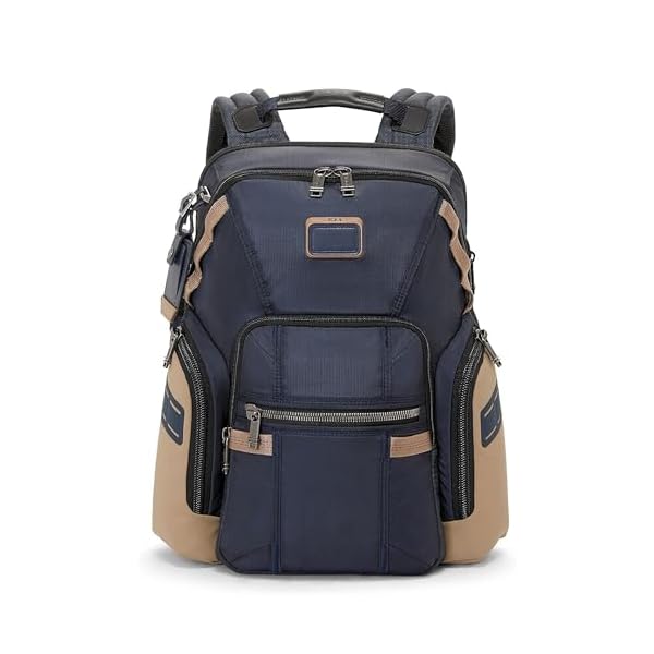 TUMI-Alpha-Bravo-Navigation-Backpack-Everyday-Travel-Backpack-Fits-Up-to-15-Laptop-160-X-140-X-73-Midnight-NavyKhaki TUMI - Alpha Bravo Navigation Backpack - Everyday Travel Backpack - Fits Up to 15" Laptop - 16.0" X 14.0" X 7.3" - Midnight Navy/Khaki