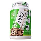 NutraKey V-Pro, Raw Plant Protein Powder, Organic, Vegan, Low Carb, Gluten Free with with 20g of Protein (Mocha) 2-Pound