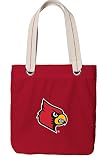 Broad Bay University of Louisville Tote Bag RICH Dye Washed RED COTTON CANVAS