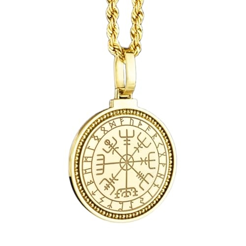 Colgante enoquiano E de plata de ley 925 chapado en oro LKBEADS de 28 mm para hombre y mujer