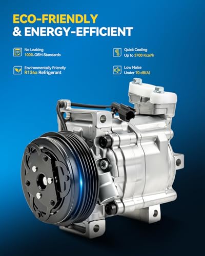 Image of PHILTOP 98485 Air Conditioner AC Compressor for Subaru Forester 2007-2010,Forester 2011-2013 2.5T,Forester 2014 2.0T,Impreza 2008-2009, Impreza 2010-2011 2.5L, Impreza 2010-2014 2.5T,WRX STI 2015-2019