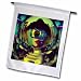 3dRose Cassie Peters AI Generated Art - Abstract Camera Woman - Flags (fl-385143-2)