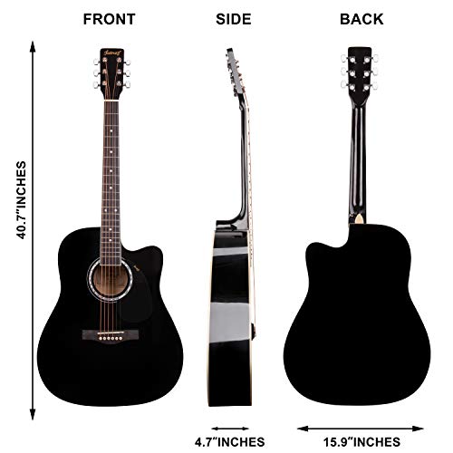 Image of JUAREZ Arpeggio JRA41SP-BK 104.14 cm (41 Inch) Acoustic Guitar Kit, Spruce Top, Black