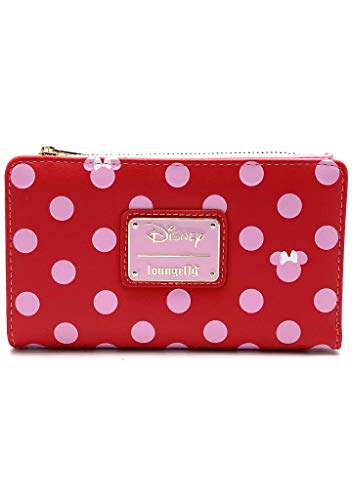 Loungefly Disney Minnie Mouse Pink Polka Dot Pattern Faux Leather Wallet3