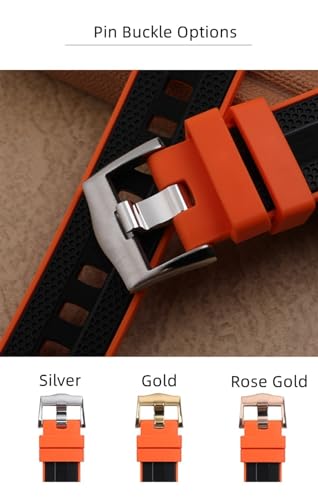 Bracelet Omega Seamaster 300 silicone agate 20mm bicolore