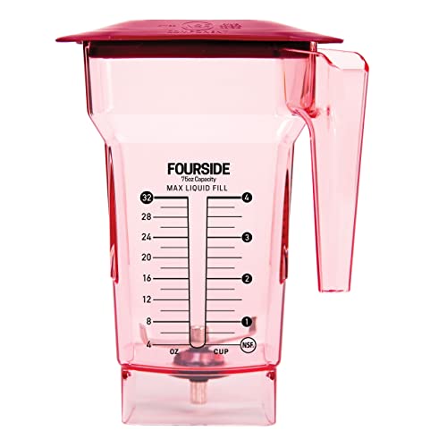 Blendtec 75 oz FourSide Commercial Jar - Four-Sided Replacement Blender Jar - Compatible with Most Blendtec Blenders - 32 oz Blending Capacity - Red by Blendtec - Used condition - US$123.45