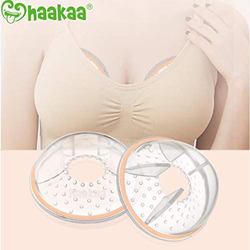Haakaa Breast Milk Collector Breast Shells Breast Milk Catcher Milk Savers Nipple Shells For Breastfeeding, Reusable & Easy To Be Placed Under Bras, 2 Pack #TOP5